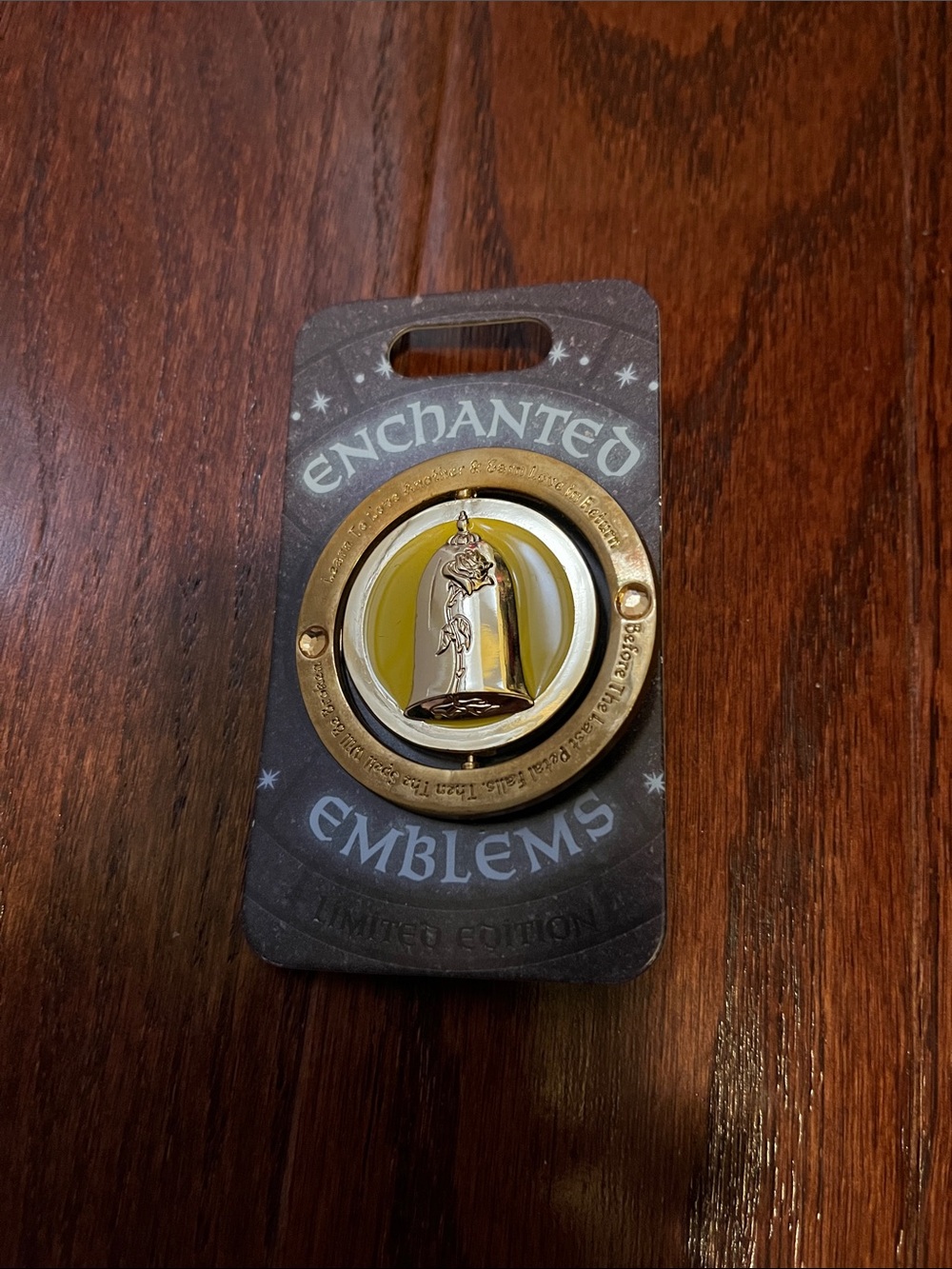 Disney Enchanted Emblems Gold and White Bell Pin